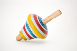 A colorful spinning top